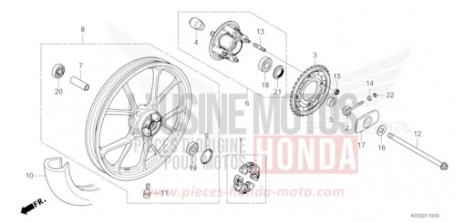 REAR WHEEL C125AN de 2022
